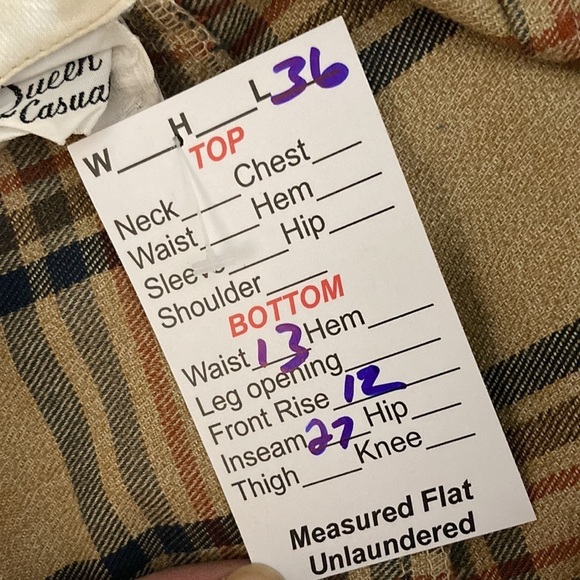 1960’s cute plaid slacks with side zipper. 26” waist. 27” inseam. 125 - Picture 5 of 5